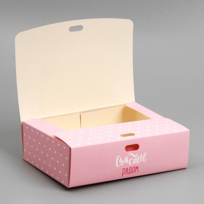 Коробка подарочная складная, упаковка, «Счастье рядом», 16.5 х 12.5 х 5 см, БЕЗ ЛЕНТЫ Коробка подарочная складная, упаковка, «Счастье рядом», 16.5 х 12.5 х 5 см, БЕЗ ЛЕНТЫ