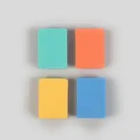 Бафы наждачные для ногтей, двусторонние, 4 шт, 3.5×2.5×1 см, разноцветные