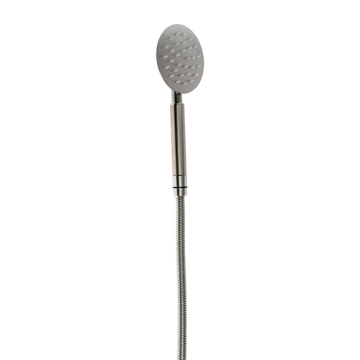 Смеситель для ванны ZEIN ZS5, короткий излив, с душевым набором, нержавеющая сталь, сатин Смеситель для ванны ZEIN ZS5, короткий излив, с душевым набором, нержавеющая сталь, сатин