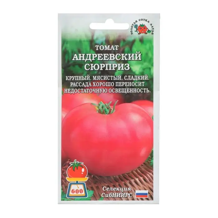 Семена Томат Семена Томат "Андреевский сюрприз", индетерминантный, 0,1 г