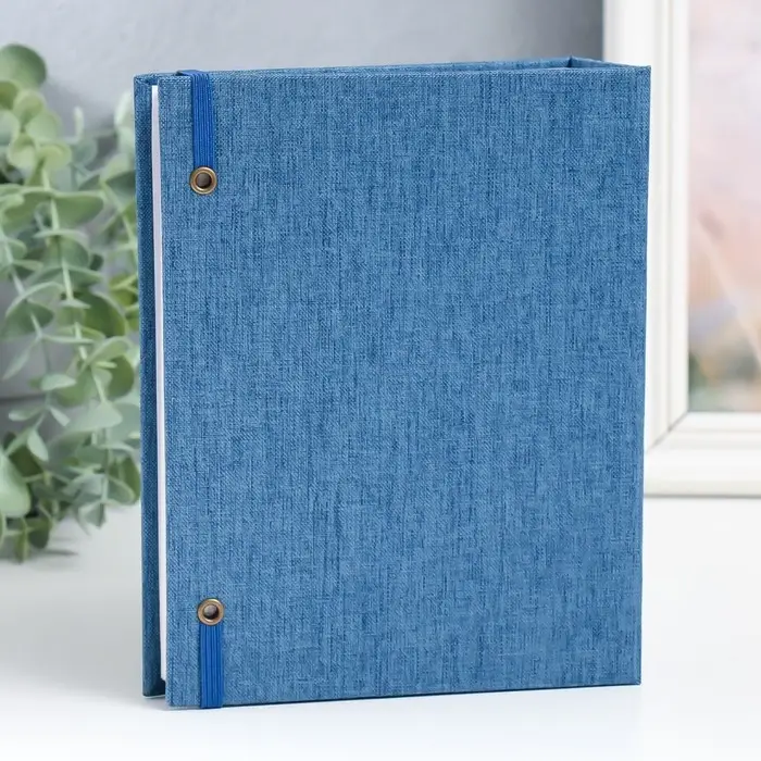 Фотоальбом на 100 фото 13х18 см Фотоальбом на 100 фото 13х18 см "Синий" текстиль 19,5х15х5,5 см
