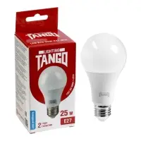 Лампа светодиодная TANGO, А70, 25 Вт, E27, 2375 Лм, 6500K, IP20, свечение холодное белое, матовое ст