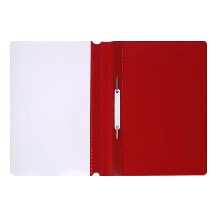 Папка-скоросшиватель Calligrata, А4, 120 мкм, малиновая, прозрачный верх