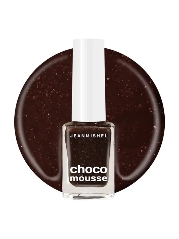 Лак для ногтей шоколадный Jeanmishel шиммер тон 468, 6 мл