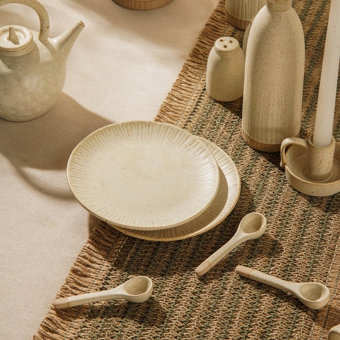 Набор тарелок керамических SL Home «Виенто», d=28 см, цвет бежевый Набор тарелок керамических SL Home «Виенто», d=28 см, цвет бежевый