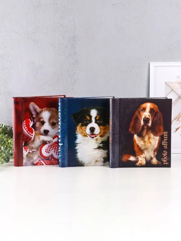 Фотоальбом 30 магнитных листов 23X28см, Фотоальбом 30 магнитных листов 23X28см, "Собака", пер-т внутр.спираль МИКС