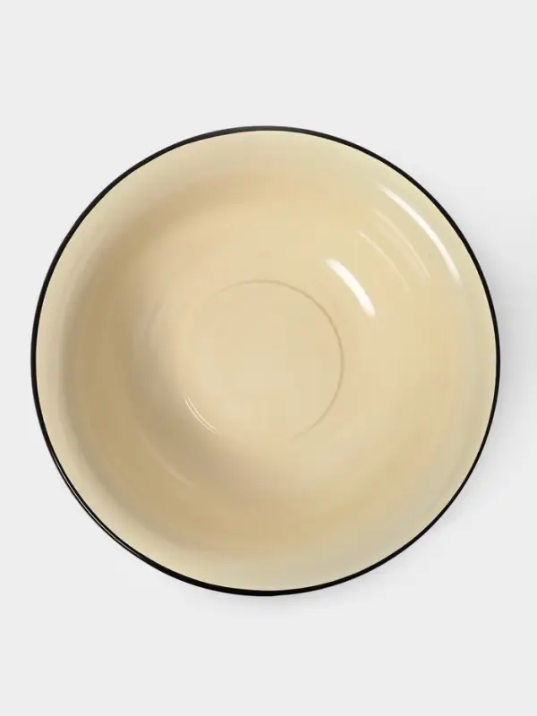 Таз эмалированный, 12 л, без декора, слоновой кости