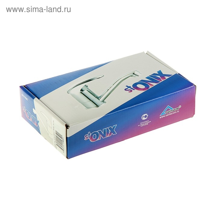 Смеситель для кухни Onix А-1104, однорычажный, короткий излив, хром Смеситель для кухни Onix А-1104, однорычажный, короткий излив, хром