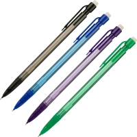 Карандаш механический 0,5мм, пластиковый прозр.корп, в ассорт SMP003