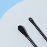 Ватные палочки, двусторонние, с ухочисткой, 100 шт., в пластиковом органайзере, чёрные