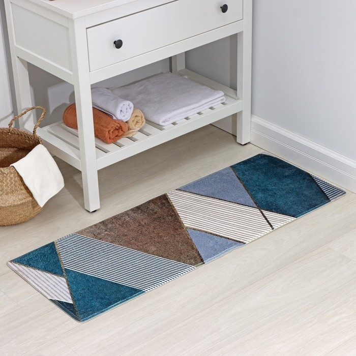 Коврик для ванной и туалета Доляна «Мелаж», 45×120 см Коврик для ванной и туалета Доляна «Мелаж», 45×120 см