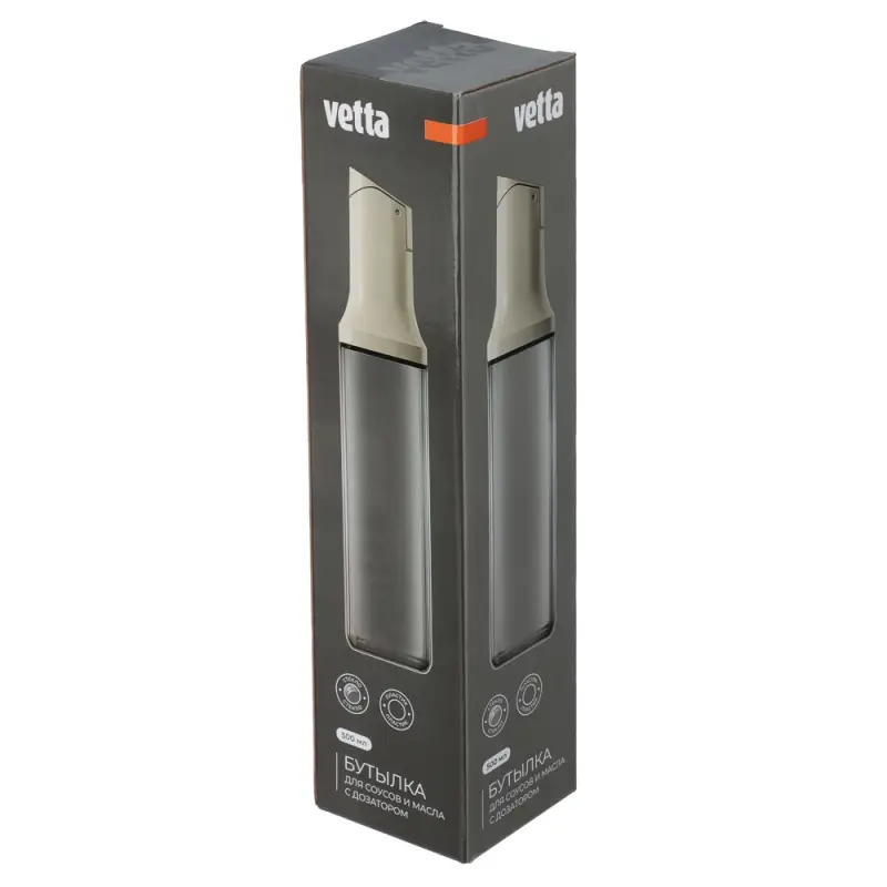 VETTA Бутылка для соусов и масла с дозатором,500 мл, стекло, пластик