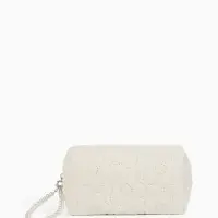 Косметичка дор Цветок 17*6*9, отд на молнии, молочный