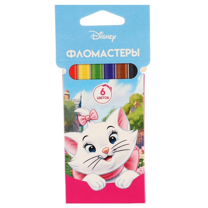 Фломастеры  Фломастеры "Кошечка Мари", 6 цветов, вентилируемый колпачок