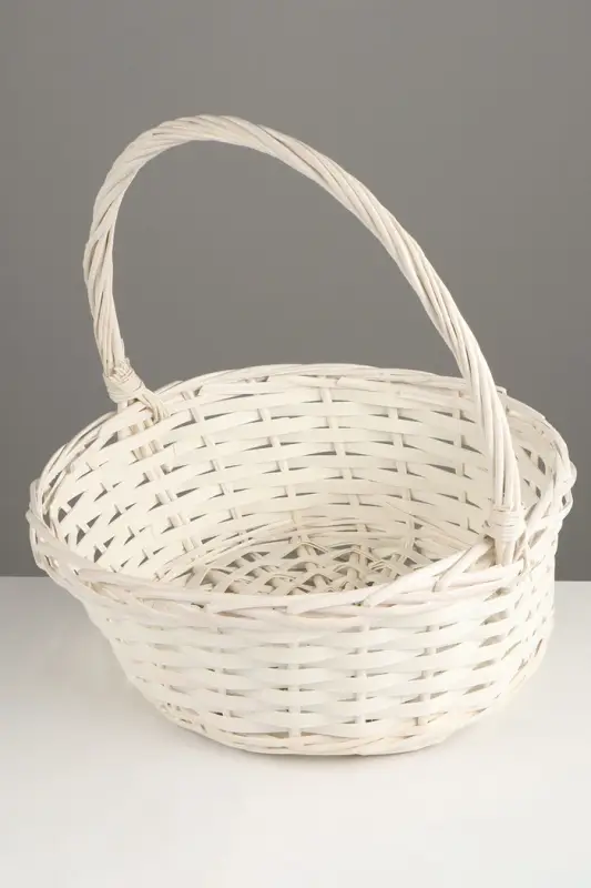 Корзина плетёная для хранения, ива, белая, набор 3 шт.