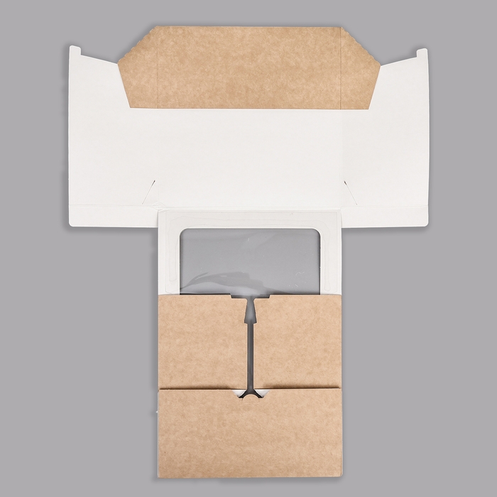 Кондитерская упаковка с окном, крафт, 21 х 21 х 10 см Кондитерская упаковка с окном, крафт, 21 х 21 х 10 см