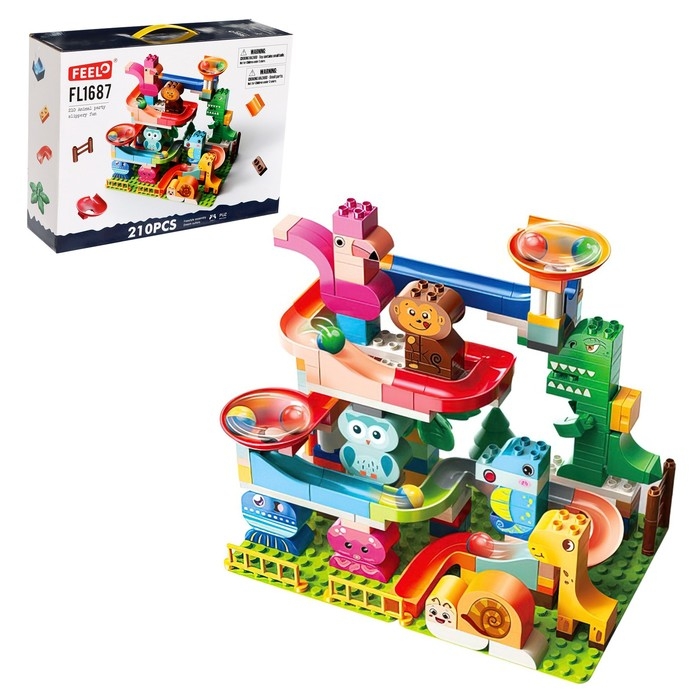 Конструктор Шарики «Зоо-горка», 210 деталей Конструктор Шарики «Зоо-горка», 210 деталей