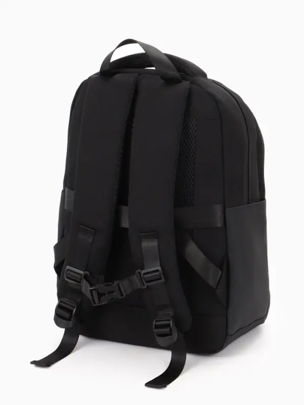 Рюкзак школьный, 2 отделения, 4 кармана, водонепроницаемое дно, 27&times;13&times;38.5 см, чёрный