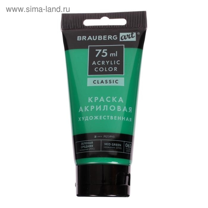 Краска акриловая в тубе, набор 6 цветов х 75 мл, BRAUBERG ART CLASSIC, профессиональная серия, 191121 Краска акриловая в тубе, набор 6 цветов х 75 мл, BRAUBERG ART CLASSIC, профессиональная серия, 191121