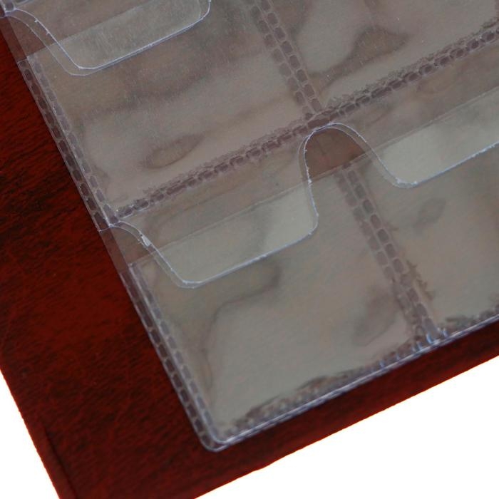 Альбом для монет 125 х 185 мм Calligrata  Альбом для монет 125 х 185 мм Calligrata "Комби" на 138 монет, 8 листов, обложка искусственная кожа, коричневый