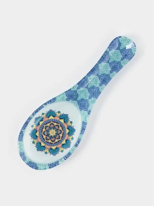 Подставка под ложку Доляна &laquo;Анха&raquo;, 21.5&times;7.7 см, стекло, голубая