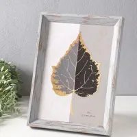 Фоторамка пластик формат А4 см "Прованс" серо-голубой 33,7х24,8х3 см