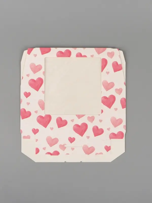 Коробка подарочная с окном &laquo;Воздушные сердца&raquo;, 20&times;20&times;4 см, самосборная