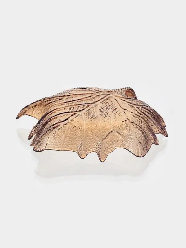 Набор блюд &laquo;Кленовый лист&raquo;, стекло, коричневый