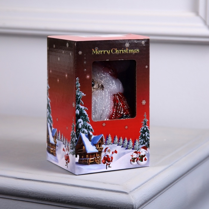 Фигура акрил.  Фигура акрил. "Дед Мороз" 15 см, 10LED, AAx2 (не в компл.), свечение белое