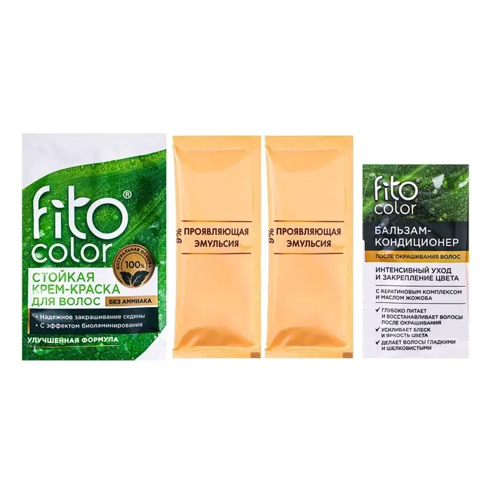 Стойкая крем-краска для волос Fitocolor, тон каштан, 115 мл