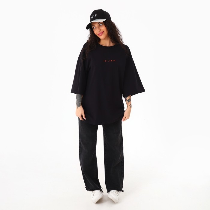 Кепка женская WTF, цвет чёрный, р-р 56