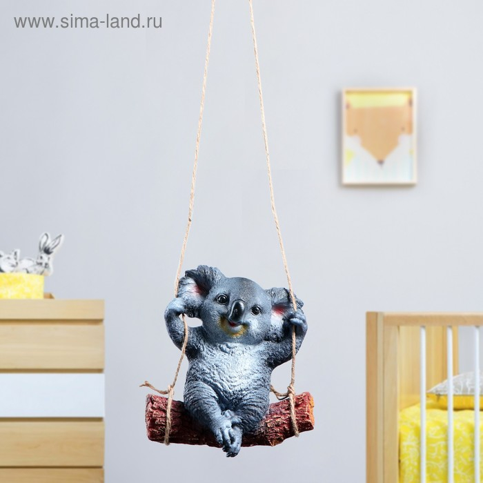 Подвесной декор  Подвесной декор "Коала на бревне" 24х15х25см
