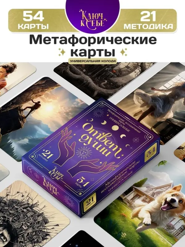Метафорические ассоциативные карты, универсальные &laquo;Ответ души&raquo;, 54 карты