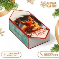 Подарочная коробка - конфета новогодняя складная «Белочка», 9.3×14.6×5.3 см