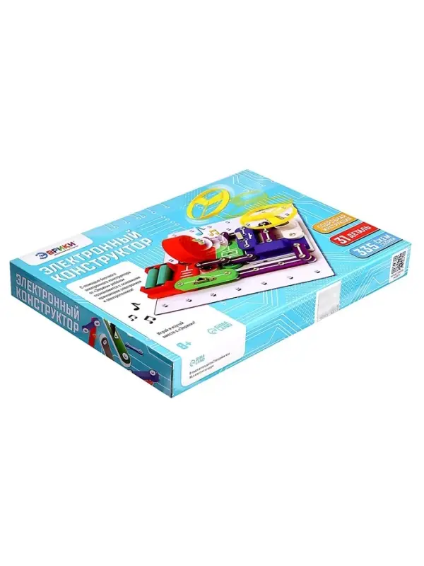 Конструктор электронный &laquo;Эврики&raquo;, 335 схем, 31 элемент, работает от батареек