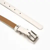 Ремень жен 03-01-02-01, Июнь2502, 2*0,3*110 см, без винта, пряж металл, 1 прокол, белый Ремень жен 03-01-02-01, Июнь2502, 2*0,3*110 см, без винта, пряж металл, 1 прокол, белый