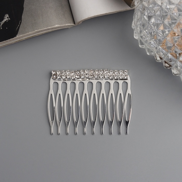 Гребень для волос Гребень для волос "Медея" (набор 2 шт) классика нить, 5х4 см, серебро