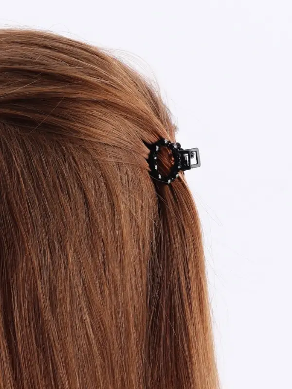 Крабик для волос &laquo;Мелани&raquo;, овал, 2.5 см, чёрный