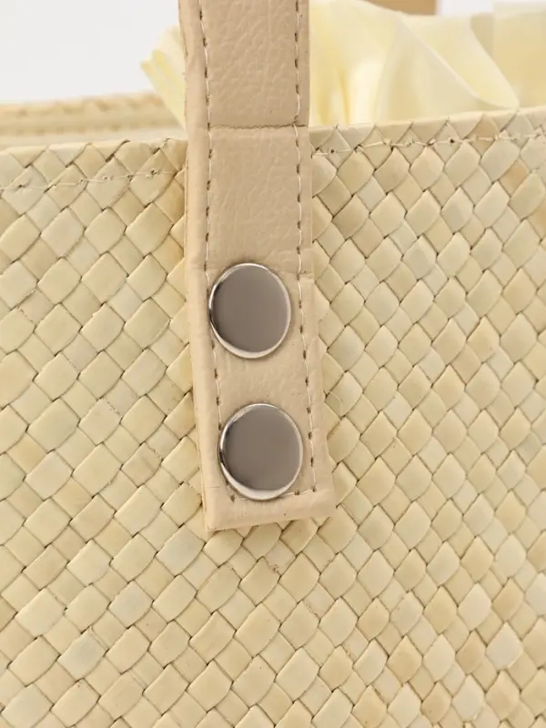 Сумка плетёная из пандана, 25&times;18&times;38 см, бежевая