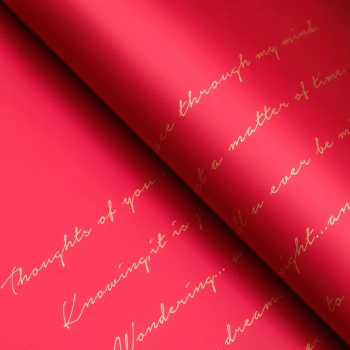 Пленка в листах, 58×58 см, «Мысли о тебе...», винный, 65 мкм Пленка в листах, 58×58 см, «Мысли о тебе...», винный, 65 мкм