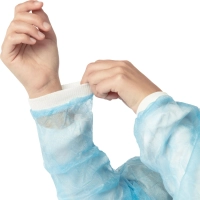 Халат н/с , на завязк, рук.манж, дл.110см, XL, пл 25, голуб, 10 шт/уп