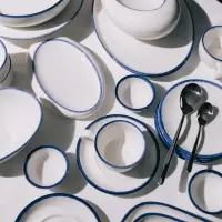 Соусник Magistro Blue Lagoon, 90 мл, d=8 см, фарфор, белый