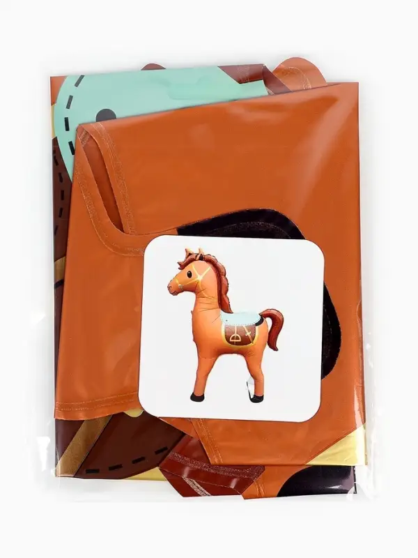 Воздушный шар фольгированный 28" "Лошадка", цвет коричневый