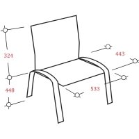 Стул UD_СМ7/7-02 Юнит каркас черный, к/з K01 черный
