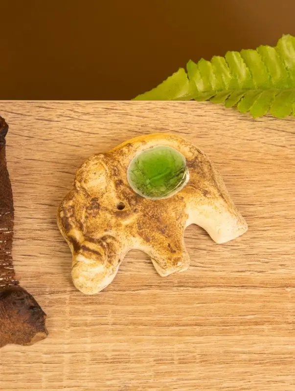 Подставка под благовония  Подставка под благовония "Слон" керамика, цв. бежевый, 7,5х6х1 см