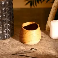 Стакан, 35 мл, 10×10×9 см, тиковое дерево