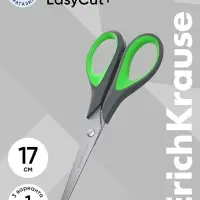 Ножницы ErichKrause Standard+, 17 см, с улучшенной двойной заточкой, ручки с противоскользящими резиновыми вставками, МИКС