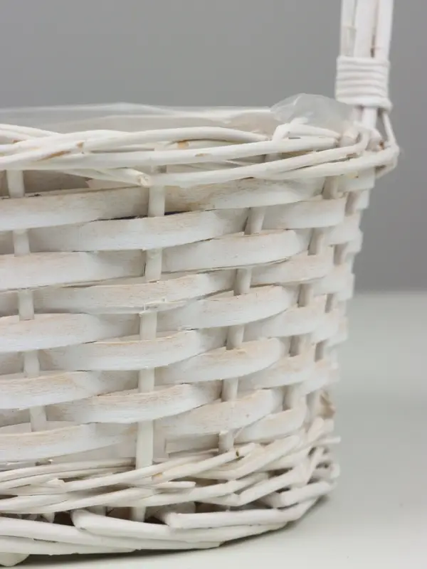 Корзина плетеная (ива), D30х20 H11 HH34 B24х16, 1 шт., белый