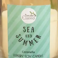 Свеча с кристаллом внутри Sea and Summer Citronella, 120 г, соевый воск, цитронелла
