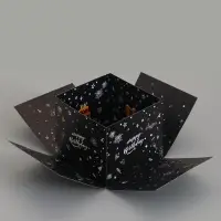 Коробка-сюрприз подарочная &laquo;Бабочки, День рождения&raquo; чёрная, с вылетающими бабочками, 15&times;14.8&times;12.5 см